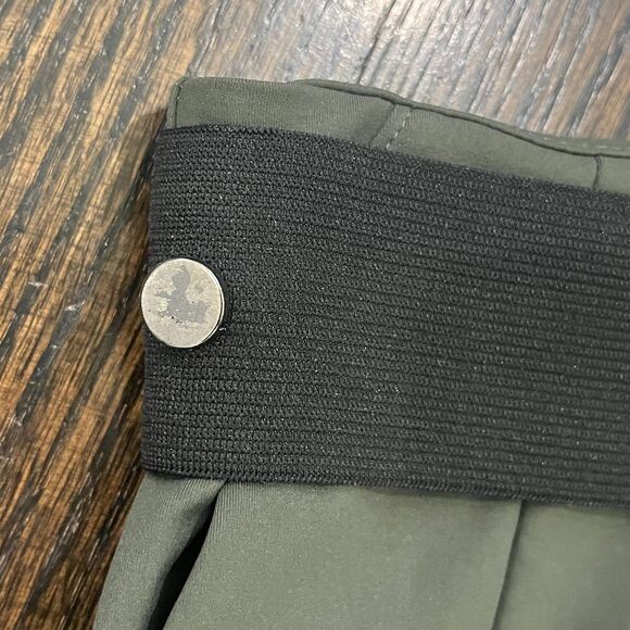 Aday Turn It Up Pants Women’s Medium Olive Green Pull On Stretch Tapered Travel - Picture 5 of 9